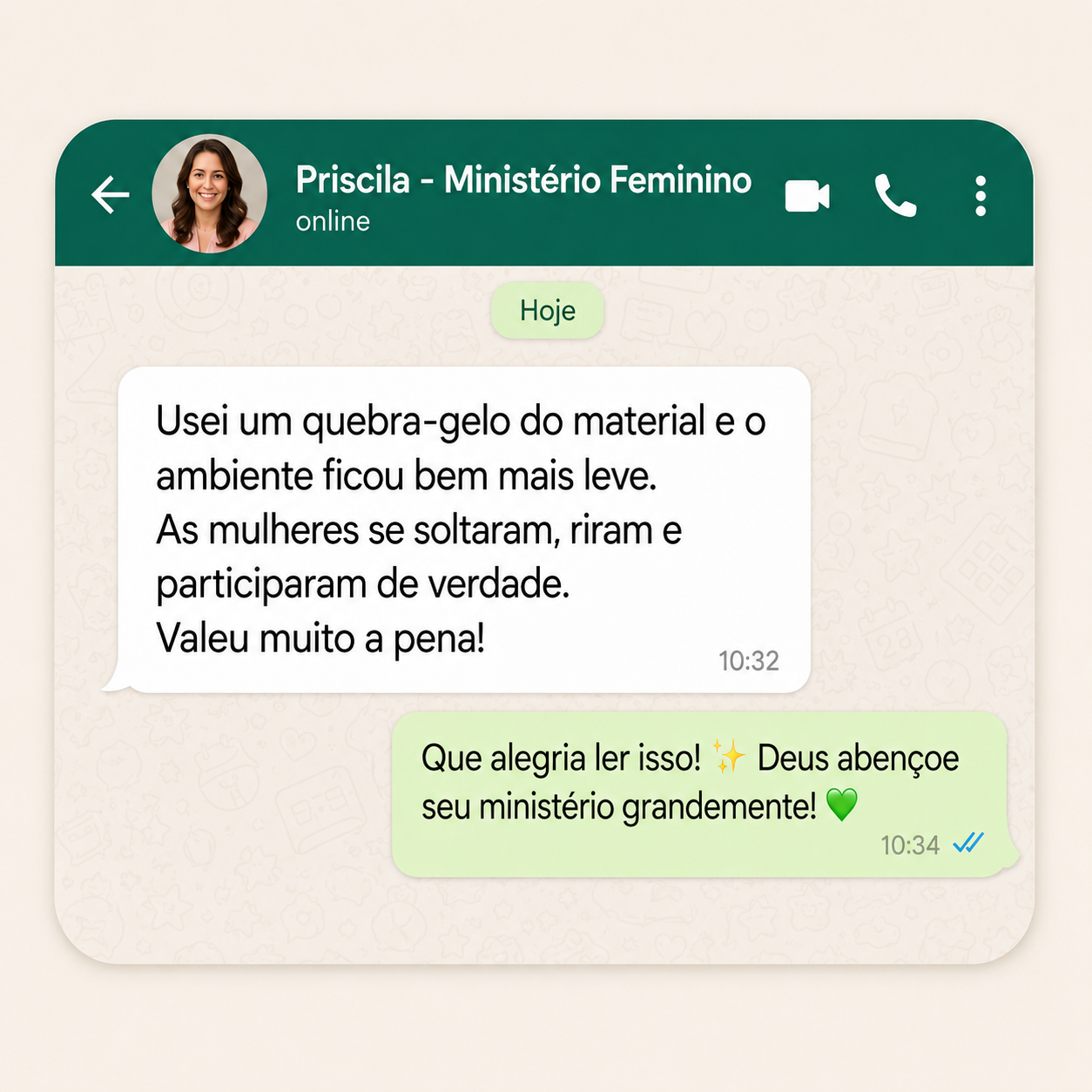 Depoimento Priscila — Ministério Feminino