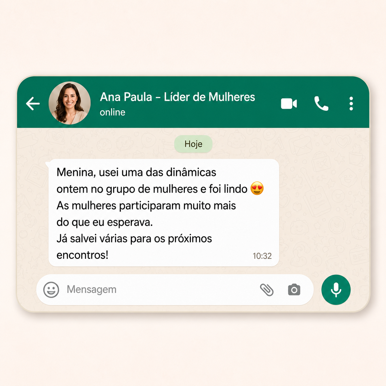 Depoimento Ana Paula — Líder de Mulheres